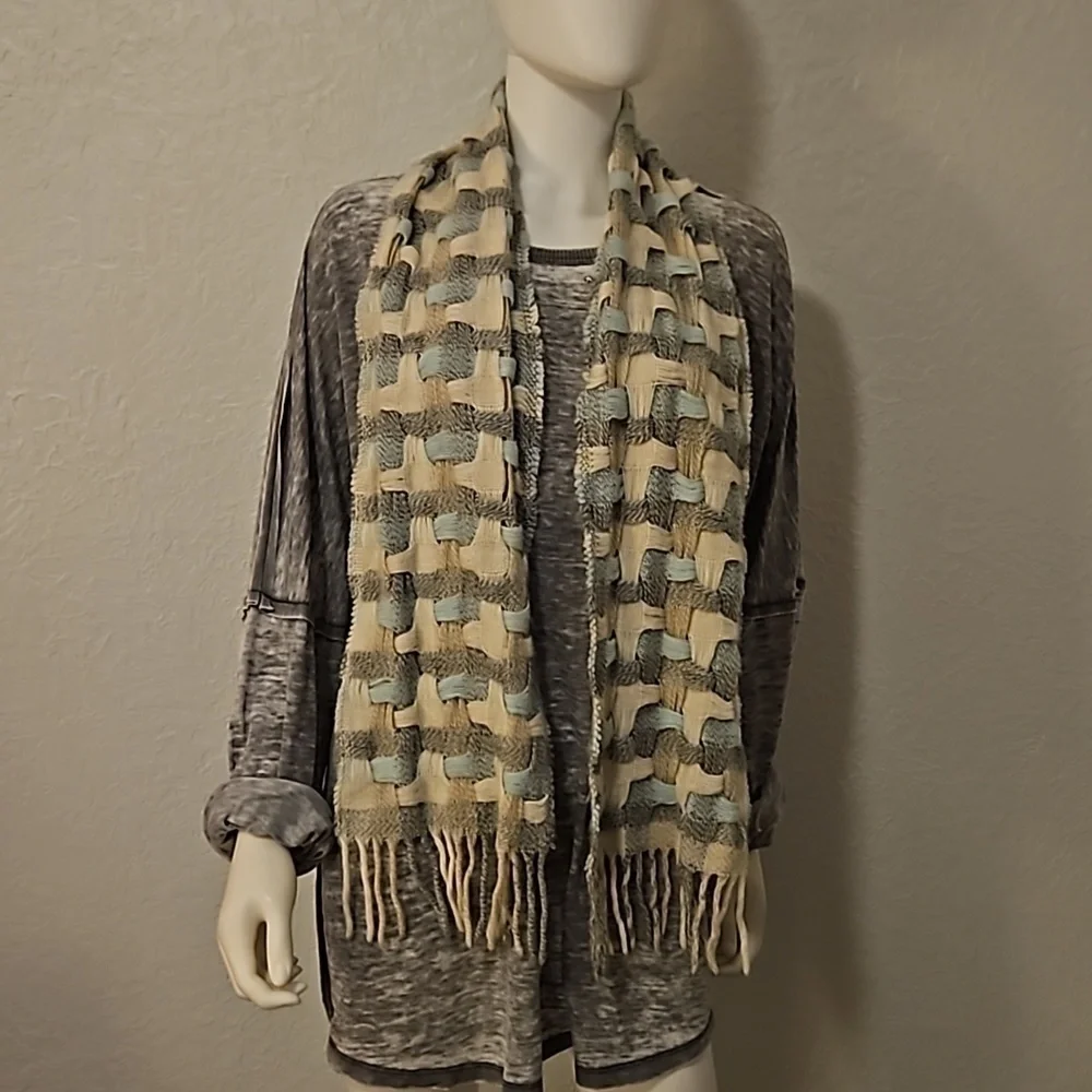 VTG Italian Basketweave Wool Scarf